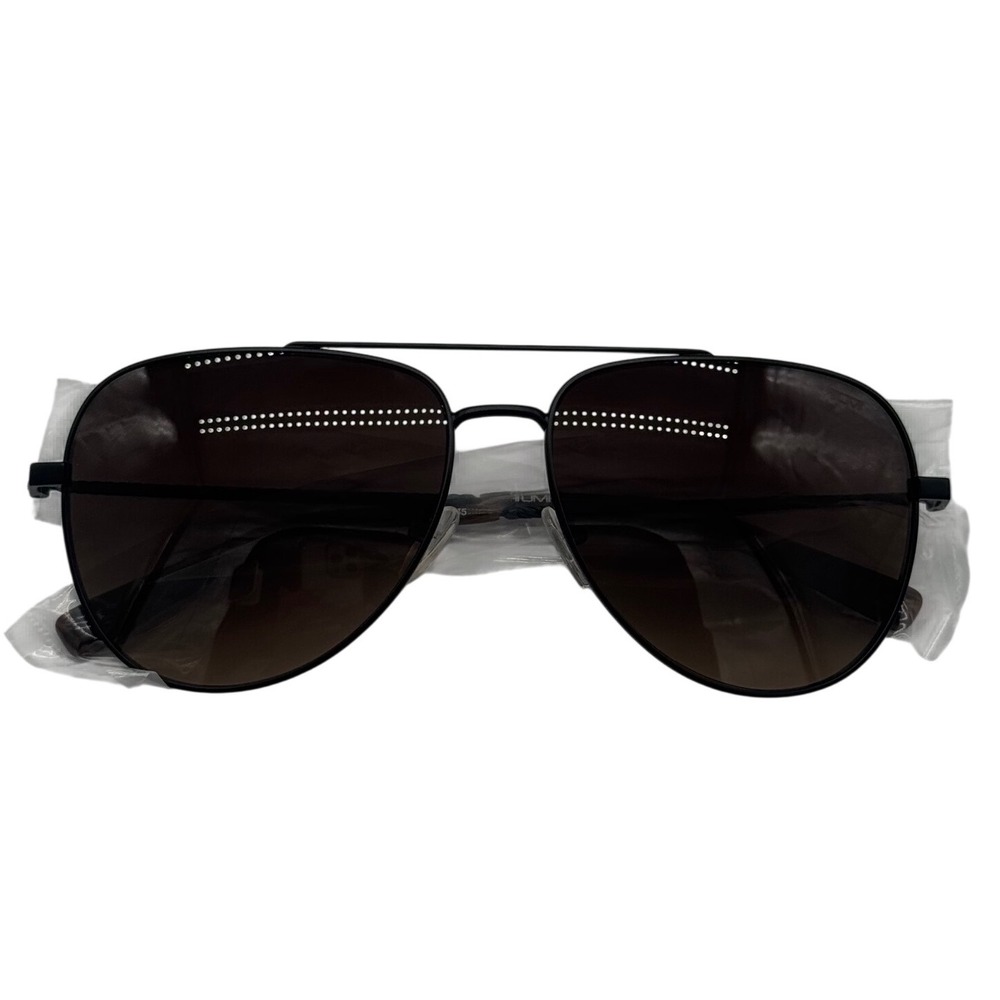 Tumi STU008 0531 Black Brown Gradient Aviator Sunglasses NEW Original‎ Packaging
